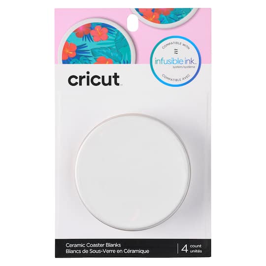6 Packs: 4 ct. (24 total) Cricut® Round Coaster Blanks